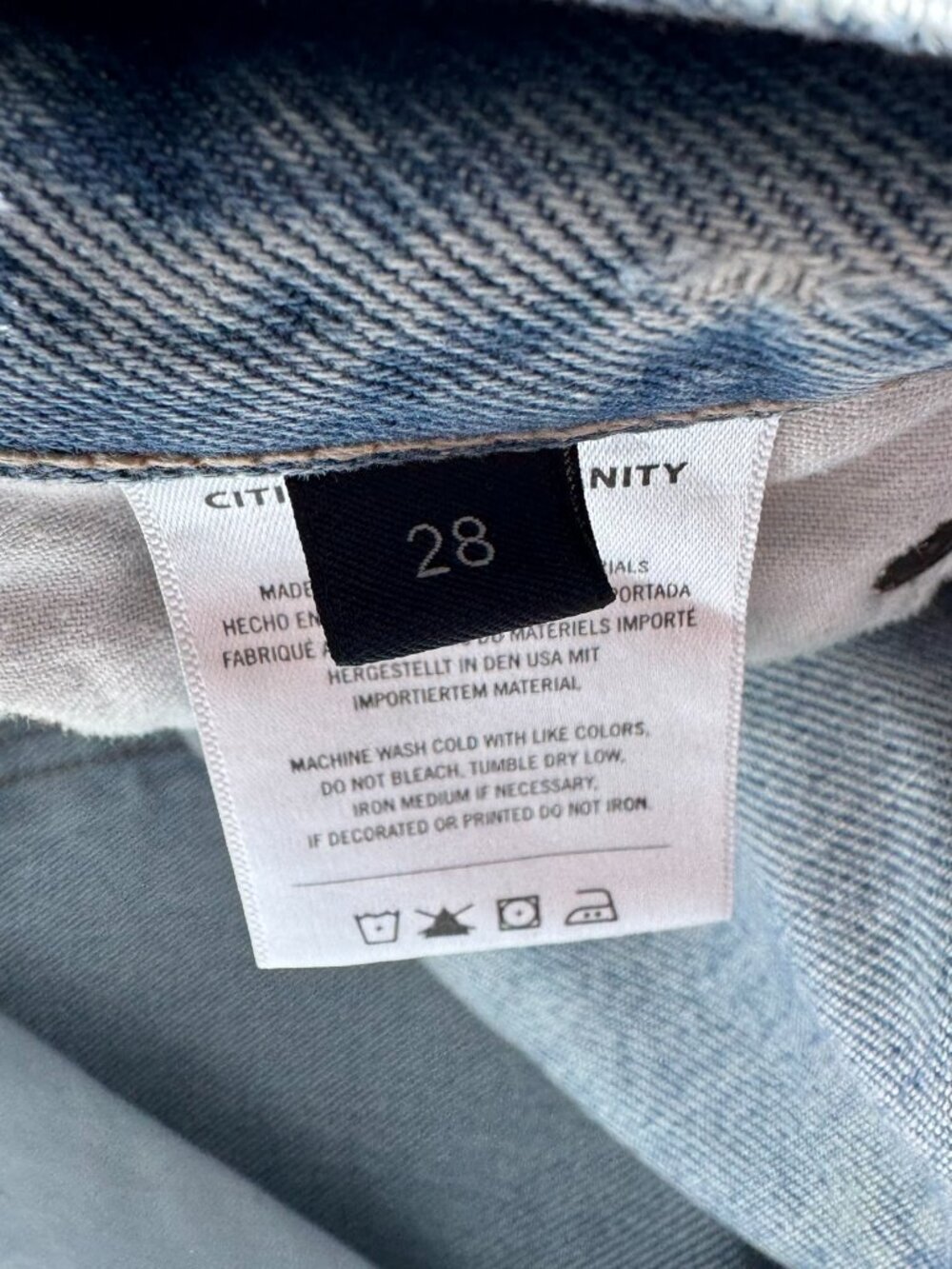Citizens of Humanity Ayla Baggy Cuffed Crop Wide Leg Jeans Gemini Light Blue 28 - Picture 8 of 14
